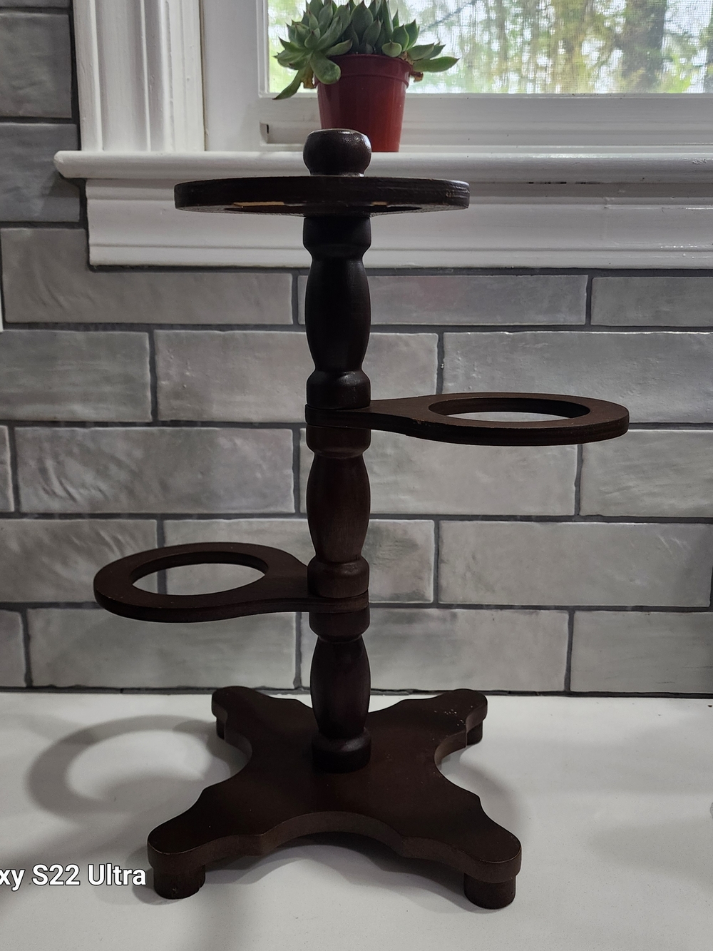 Vintage Plant Stand 3 Tier Wood